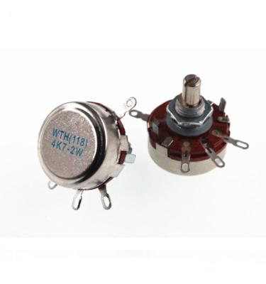 China 4.7K WTH118 1A (2W) Single Circle Carbon Film Potentiometer WTH118-1A-220K for sale