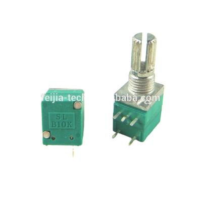 China RV097NS Switch Audio Amplifier Sealed Potentiometer B20K 15MM 5Pin With Nuts 20K Linear Potentiometer RV097NS-15MM-20K for sale