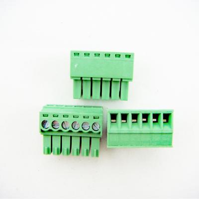 China 3.5/3.81mm Pitch 300V 8A PCB Screw Terminal Block Terminal Block 15EDG-3.5/3.81-6P Pluggable 6 Pins for sale