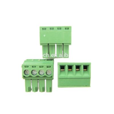 China 3.5/3.81mm Pitch 300V 8A PCB Screw Terminal Block Terminal Block 15EDG-3.5/3.81-4P Pluggable 4 Pins for sale