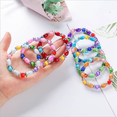 China Cheap And Beautiful Multicolor Glass Bead Crystal Bracelet Women Jewelry Gift CLASSIC Bangle Bracelet for sale