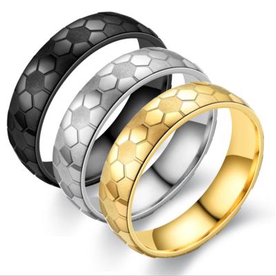 China CLASSIC 2021 Fashion Ring Jewelry Creative Football Ring Plating Alloy Stainless Steel Men's Ring for sale