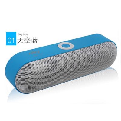 China 2020 New Mini HD Double Tooth Phone Speaker TF Card Car Subwoofer NBY-18 Stereo Audio Wireless Blue Outdoor Portable Speaker for sale