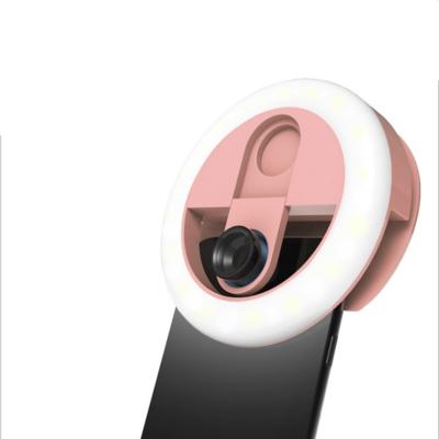 China High Quality Photogrphy HD 0.63X Wide Angle Lens Mobile Phone Fill Ring Light LED Photography Beauty Self Timer Living Lamp for sale