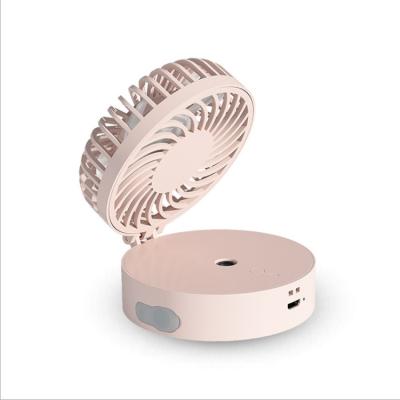 China Outdoor Colorful Lighting Mini Small Fan Handheld Humidification Spray Fan Convenient Desktop Humidifier Charging USB Fan for sale