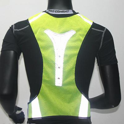 China Amazon New Eco-friendly Outdoor Breathable Sports Vest Working Vest LED Fluorescent Light Night Riding Safety Reflective Vest for sale