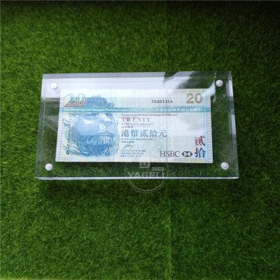 China Fashion Luxury Acrylic Currency Display Acrylic BEP 100 USA Banknote Currency Holder Acrylic Currency Display for sale