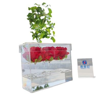 China Wholesale Acrylic Rose Flower Yageli Flower Box/Custom High Quality Acrylic Packaging Box Gift for sale