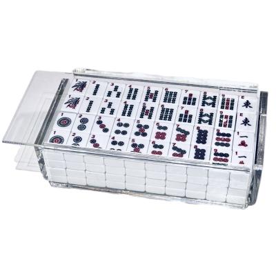 China Eco-friendly Wholesale Acrylic Perspex Clear Mahjong Display Mahjong Display Box Stand Eco-friendly for sale