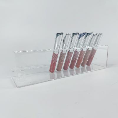 China Acrylic 12 Holes Pen Holder Display Plexiglass Lip Gloss Acrylic Display Stand for sale