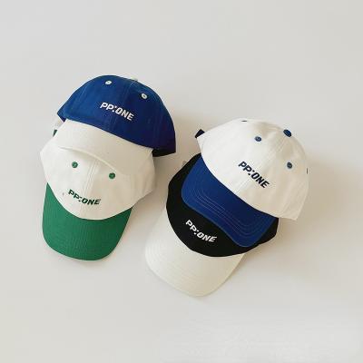 China COMMON MTBB 2022 Splicing Gorroas Snapback Cotton Trucker Spring Embroidery Kids Toddler White Baseball Caps Blue Hats for sale