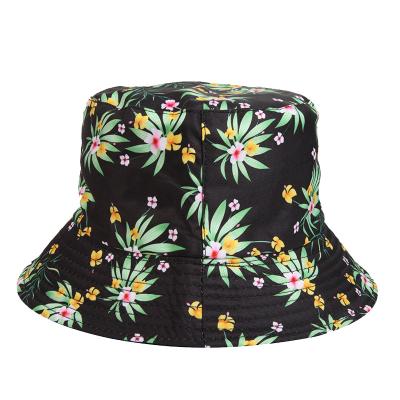 China FayeIn 2022 Character Fashion Summer Canvas Flower Sun Bucket Hats Tie Dye Wholesale Fisherman's Style Hats Women Free Sample for sale