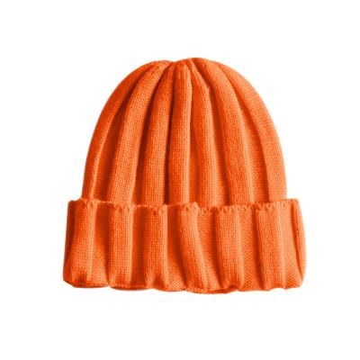 China 2021 Character ZG children's hat winter solid color simple parent-child new knitted Beanie Hats hat fashion trend plain men and women for sale