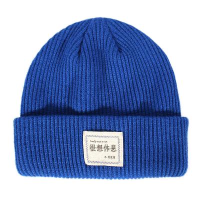 China ZG COMMON Fashion Winter Knitted Hats Simple Solid Color Personalized Korean Unisex Hats Sweater Warm Cap For Women for sale