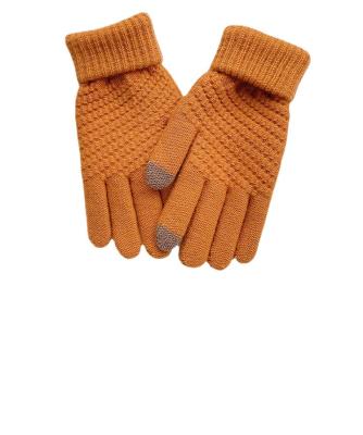 China Touch Screen Korean Style Warm Solid Winter Plain ZG Women's Gloves Unisex Plain Knitted Student Thickened Gloves For Men for sale