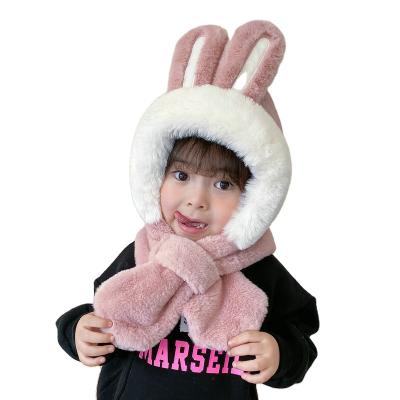 China Baby Medium Winter Warm ZG Hats Children's Hat Scarf Sets Earmuffs Single Layer Fleece Lined Hat Cute Plush Hats For Kids for sale