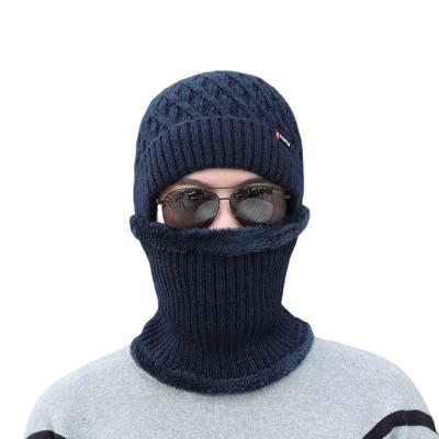 China COMMON men's ZG hat winter Korean tide warm scarf set European and American style woolen hat knitted hat winter fashion for sale