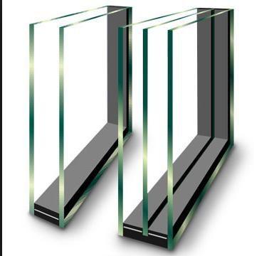 China Double LOW-E coated glass stain three-glass two-cavity wholesale factory price insulated LOW-E glass curtain wall tempered glass from Yiju Iot for sale