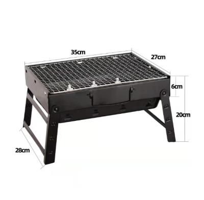 China Adjustable Height Wholesales Outdoor Camping Portable Folding Mini Charcoal Barbecue Grill Steel for sale