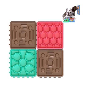 China Sustainable Pet Slow Food Pad Suction Cups Silicone Non Toxic Dog Lick Mat for sale