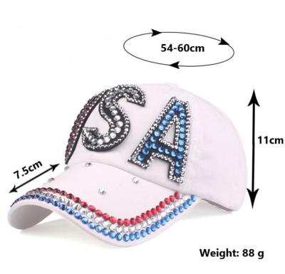 China European and American style all above print embroidered or with brand label of Crystal Cotton Hat With Private for sale