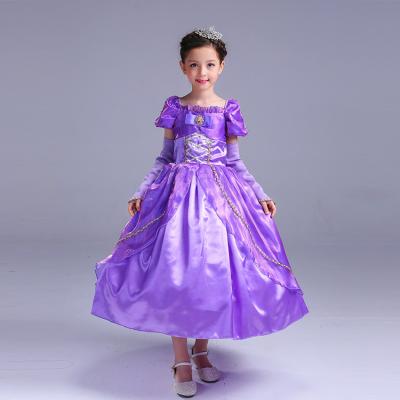 China Holiday Quality Action Kids Breathable Running Cheap Girl Dresses Purple Super Cheap Dresses for sale