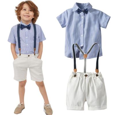 China Fashion\Comfortable\Durable Baby Boy Clothes Fashion Hot Sale School Children Suspender Pants Clothes Sets USA Latest Design Youth Boys Clothes for sale