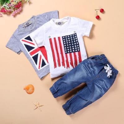 China Fashion\comfortable\durable baby boy clothes 2019 American market fashion baby boy clothes sets original high quality 3t cotton boy clothes for sale