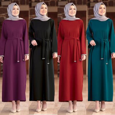 China Anti-static Smooth Loose Muslim Dress Popular Full Length Muslim Dress for sale