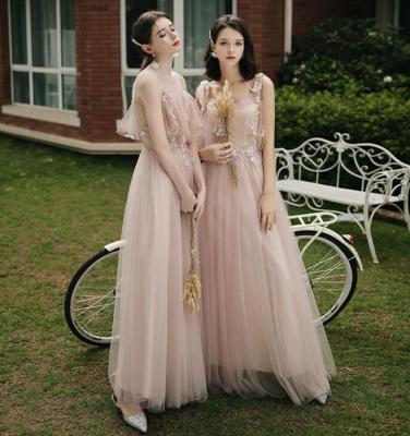 China 2019 Spring Beauty Tulle Anti-static Bridesmaid Dresses Factory Manufacture Beauty Tulle Bridesmaid Dresses for sale