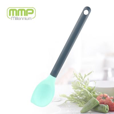 China Cooking Solid Angled Silicone Spoon Cleaning Mmp Recommend Kitchen Tools And Gadgets for sale