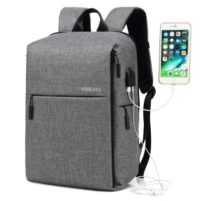 China With USB Water Resistant Men Backpack Laptop Bags Rucksack With USB Charging Casual USB Laptop School Travel Backpack for sale