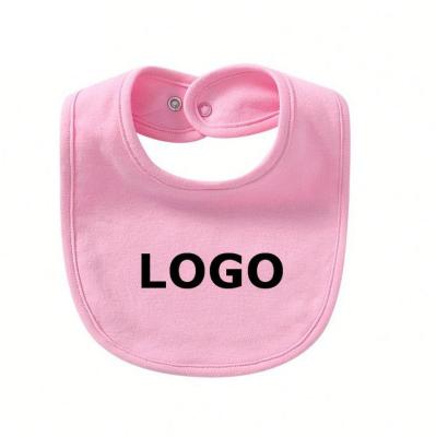 China Custom Logo Washable 100% Organic Cotton Baby Bibs Baby Bandana Drool Bibs Antibacterial for sale