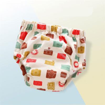 China Wholesale Washable Reusable Newborn Baby Diapers Organic Cotton Cloth Weave Plain Weave Diapers Pants For Baby for sale