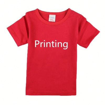 China Customized Anti Shrink T Shirt Kids Wears 100 Cotton T Shirt Custom Printing Logo for sale