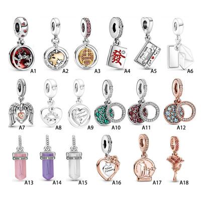 China 100% Real 925 Sterling Silver Original Charm Romantic Jewelry For Pandora Bracelet Making Fashion DIY For Women for sale