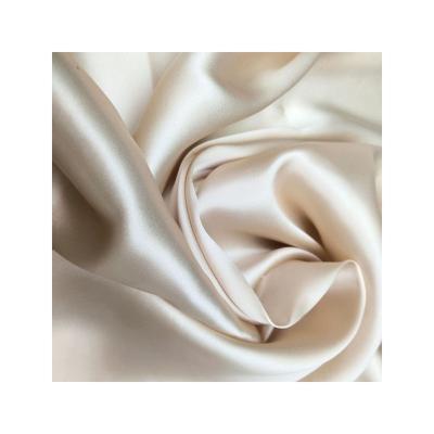 China Factory 100% Viable Custom Organic Washable Sheer Silk Charmeuse Satin Silk Fabric 19mm 114cm for sale