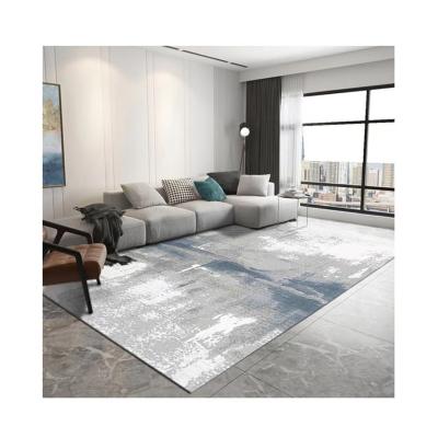 China Rugs And Blankets Manufacturer Wholesale Polyester Rug Anti Slip Resistant Turkish Washable Gray Living Room Large Stain Manufacturer for sale