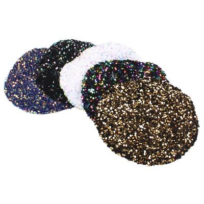 China Summer European New Simple.Personality.Casual Women's Casual And American Trend Street Painter Hat Popular Personality Sequin Multicolor Girls Beret for sale