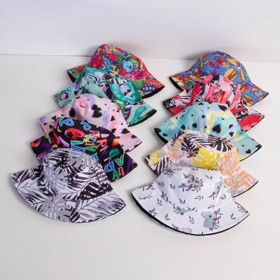 China Sunscreen and decoration New Digital 2023 printed spring and summer men's fisherman's hat letter colorful animal print bucket hat female trend for sale