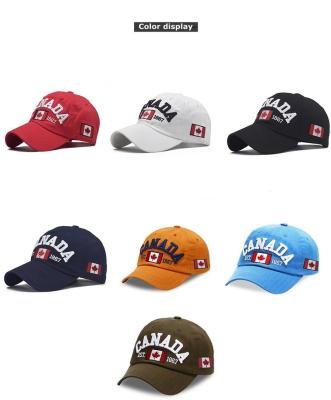 China CIS JOINT Bestseller Letter Printed Baseball Cap Canadian Men's And Women's Pure Cotton Patriotic Hat Factory Customized Wholesale for sale