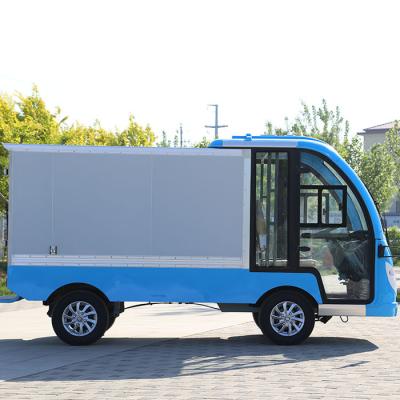 China Cheap Mobile Cargo Cart Electric Closed Pickup Truck For Sale for sale