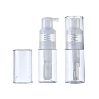 China Wholesale Cosmetic Hairdresser 28gm 35ml Plastic Talcum Hairdressing Pump Spray Powder Bottle With Foldable Spout for sale