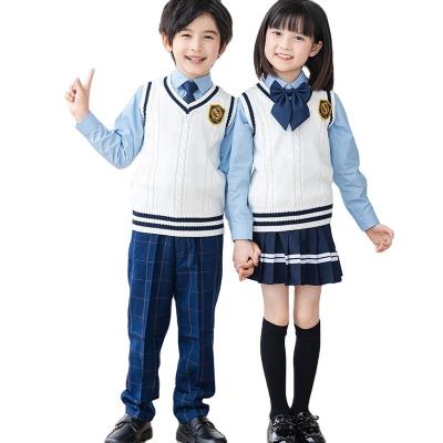 China Custom shirt vest skirt school uniform design uniform school for sale