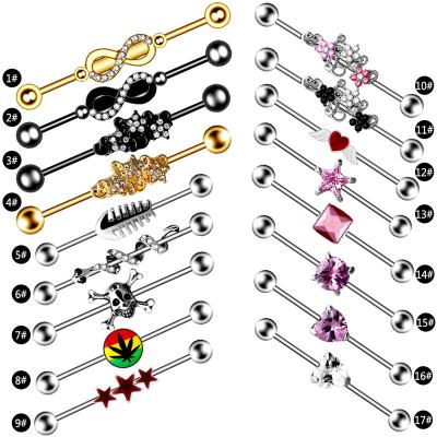 China TRENDY Ear Plug Taper Tunnel Gauges Set Ear Expander Stretching Kit Ear Studs Piercing Body Jewelry 316L Surgical Steel 2 Screws in 1 for sale