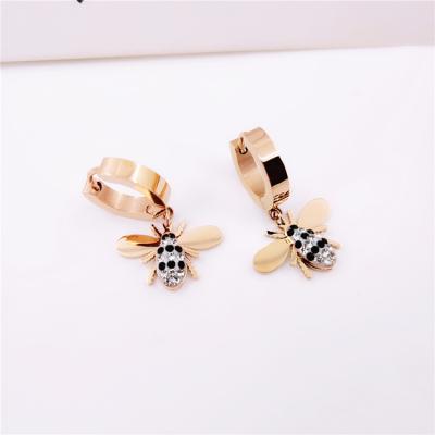 China 2020 CLASSIC Handmade Women Wholesale Fashion Circle Men Jewelry Stainless Steel Small Earrings Rose Gold Plated Charm Pendant for sale