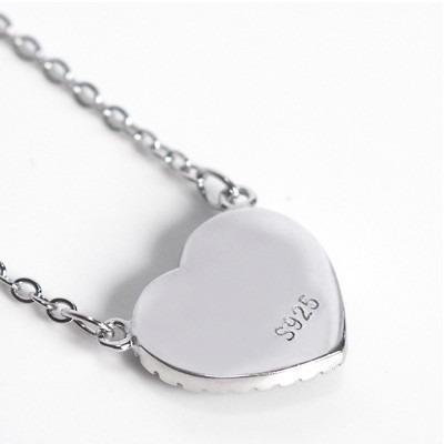 China CLASSIC handmade 925 sterling silver trendy tennis l necklace fashion love letter girl heart pendant jewelry for sale