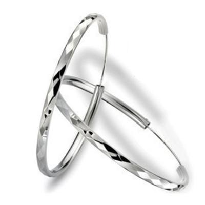 China TRENDY hot sale designs real 925 Sterling Silver fashion women simple initial jewelry online large circle solid for sale