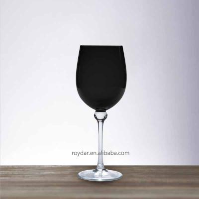 China Luxury Glassware Set Personalized Black Wine Glasses Wedding Modern Glassware Wholesale for sale