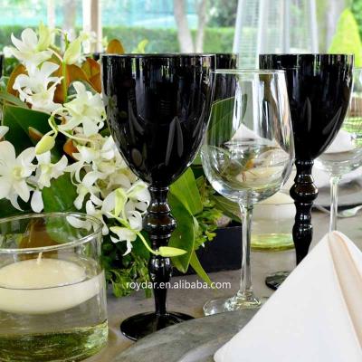 China Luxury Round High Quality Round Event Accessories Elegant Glass Wine Goblet Wholesale Elegant Glass Wine Goblet for sale